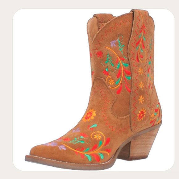 DINGO Shoes - new DINGO Camel Made In Mexico Suede Sugar Bug Booties 266 7t4